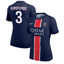 Paris Saint-Germain Presnel Kimpembe #3 Hjemmedrakt Kvinner 2024-25 Kortermet